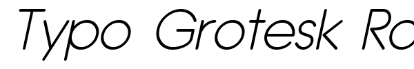 Typo Grotesk Rounded font preview